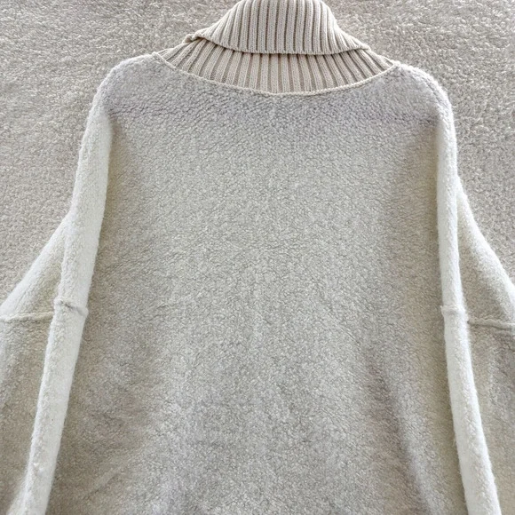 Free People Milo Tunic Sweater Women's Medium Evening Cream Drop Shoulder L/S~ - Picture 10 of 12